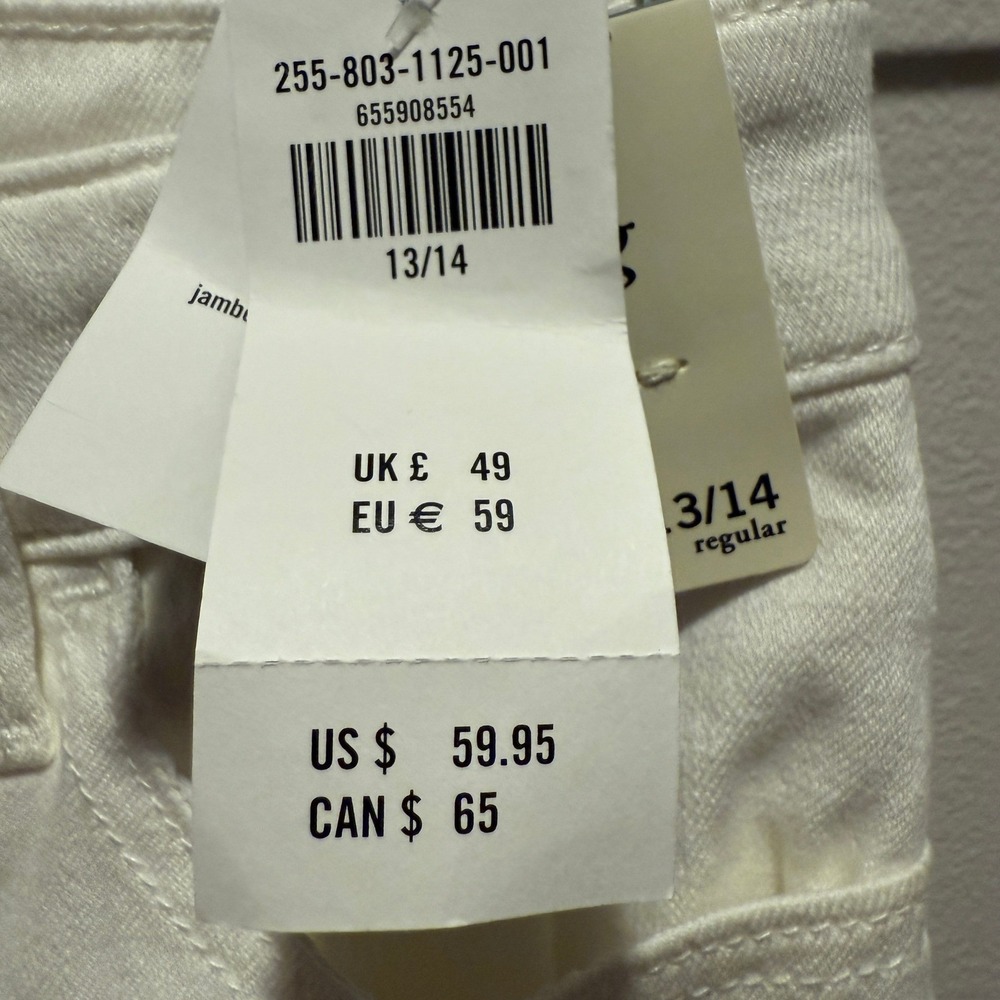 Abercrombie Kids Girls High Rise Jeans 13/14 Wide Leg Floral Embroidered NWT - Picture 5 of 6